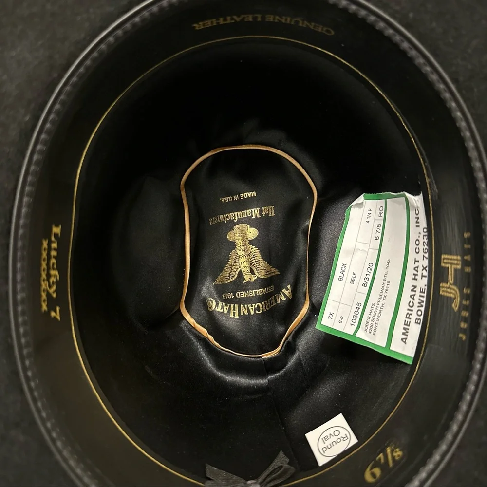 American Hat Co - Black 7X Felt - Picture 6 of 6